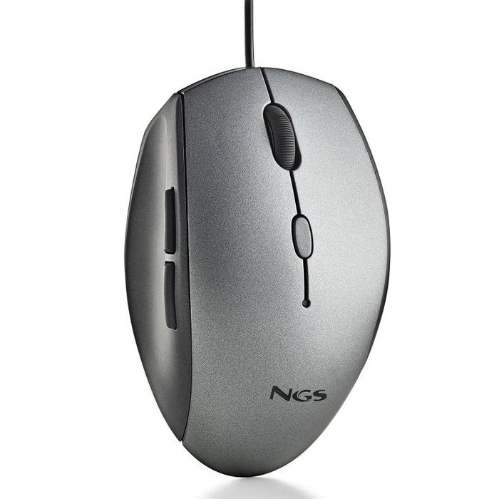 NGS Moth Gray Ratón Ergonómico Gris